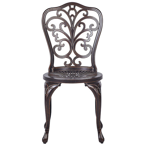 BELIANI - Lot de 2 chaises de jardin TRIORA Métal Marron - large