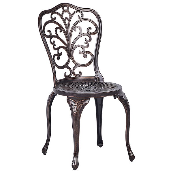 BELIANI - Lot de 2 chaises de jardin TRIORA Métal Marron - large