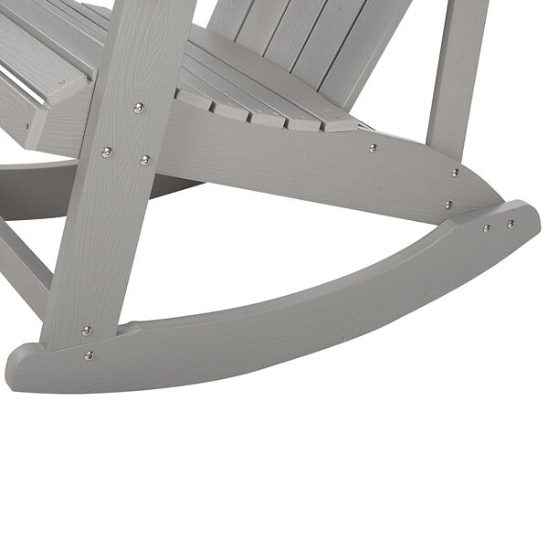 BELIANI - Fauteuil à bascule de jardin ADIRONDACK Gris clair - large
