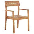BELIANI - Lot de 2 chaises de jardin FORNELLI Acacia Marron - vignette