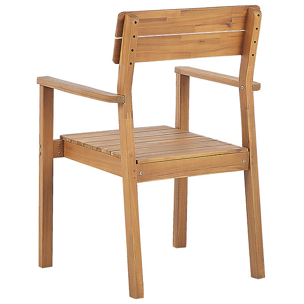 BELIANI - Lot de 2 chaises de jardin FORNELLI Acacia Marron - large