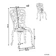 BELIANI - Lot de 2 chaises de jardin TRIORA Métal Blanc cassé - vignette