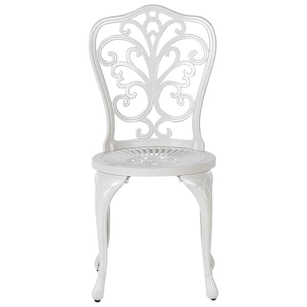 BELIANI - Lot de 2 chaises de jardin TRIORA Métal Blanc cassé - large