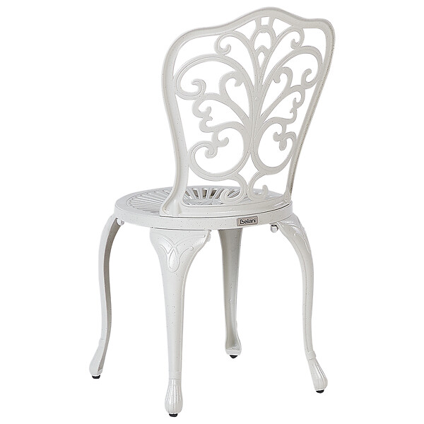BELIANI - Lot de 2 chaises de jardin TRIORA Métal Blanc cassé - large