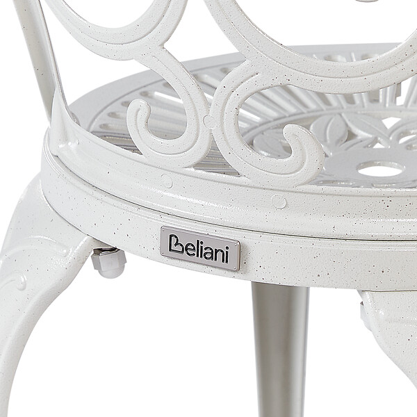 BELIANI - Lot de 2 chaises de jardin TRIORA Métal Blanc cassé - large