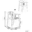 BELIANI - Lot de 2 chaises de jardin VIDOR Noir - vignette