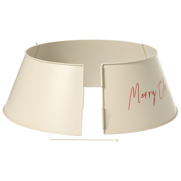 BELIANI - Jupe de sapin de Noël IMATRA Métal Beige 65 cm - large