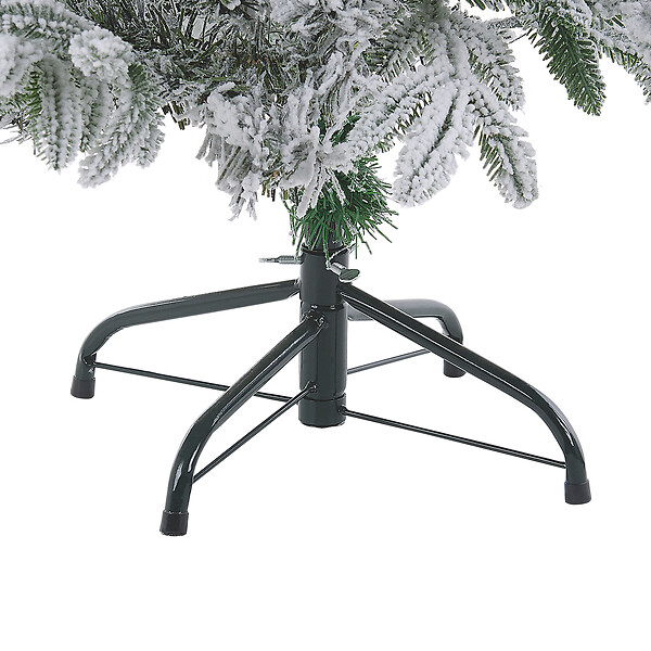 BELIANI - Sapin de Noël artificiel enneigé BASSIE 120 cm Blanc - large