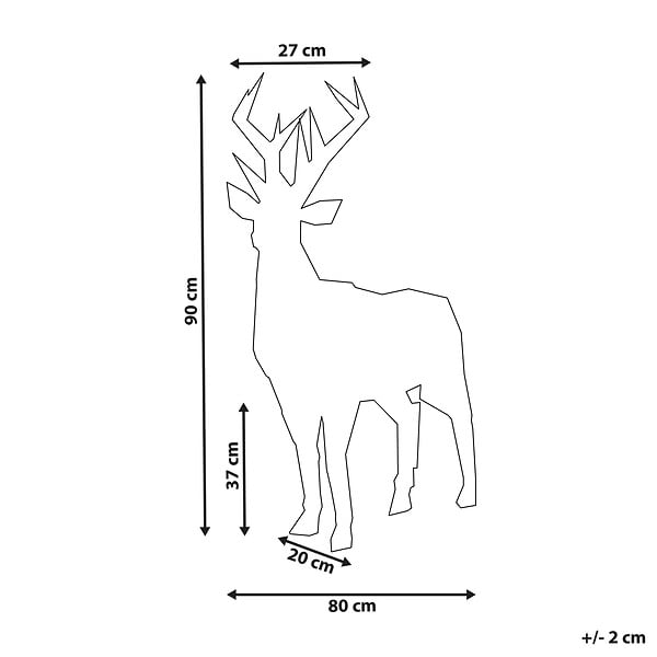 BELIANI - Décoration extérieure LED POLARIS 90 cm Renne Multicolore - large