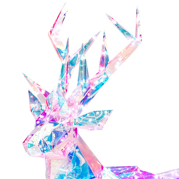 BELIANI - Décoration extérieure LED POLARIS 90 cm Renne Multicolore - large