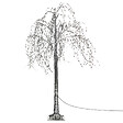 BELIANI - Décoration extérieure LED NILLAKA Arbre 145 cm Argenté - vignette