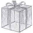 BELIANI - Décoration extérieure LED ARNES Cadeaux de Noël 25/20/15 cm Argenté - vignette