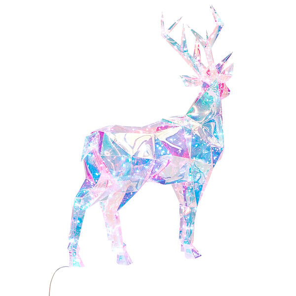 BELIANI - Décoration extérieure LED intelligente avec l'application POLARIS 90 cm Renne Multicolore - large