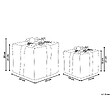 BELIANI - Lot de 2 décorations de Noël INARI Cadeaux de Noël 28/21 cm Argenté - vignette