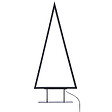 BELIANI - Décoration de Noël LED LOPPI Arbre de Noël 47/69 cm Noir - vignette