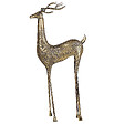 BELIANI - Décoration de Noël au sol PELLO Renne 126 cm Doré - vignette