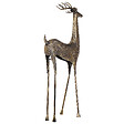 BELIANI - Décoration de Noël au sol PELLO Renne 126 cm Doré - vignette