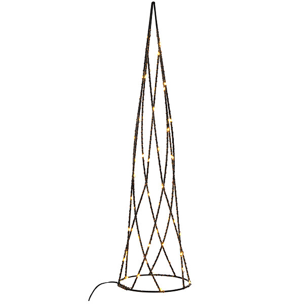BELIANI - Lot de 2 décorations de Noël LED NEIDEN Arbre de Noël 52/38 cm Argenté - large