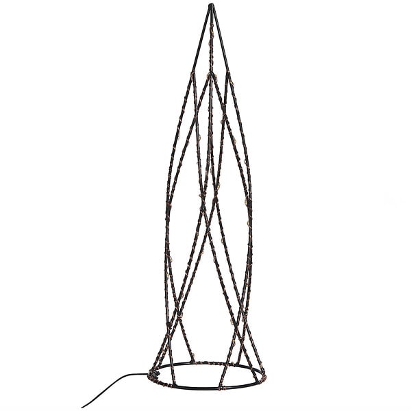 BELIANI - Lot de 2 décorations de Noël LED NEIDEN Arbre de Noël 52/38 cm Argenté - large