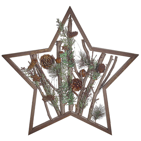 BELIANI - Décoration de Noël LED DOKKA Étoile 46 cm Marron - large