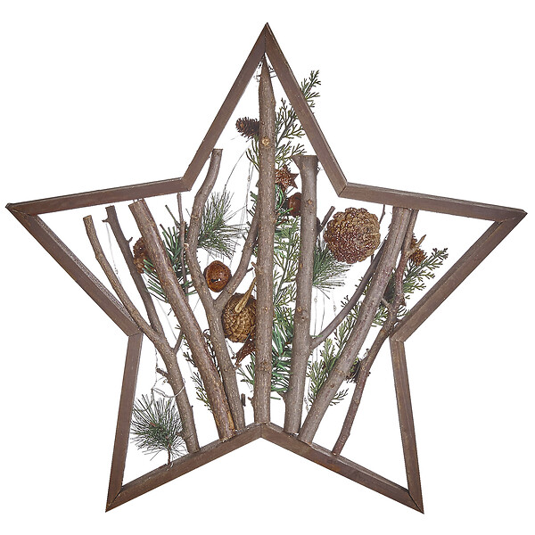 BELIANI - Décoration de Noël LED DOKKA Étoile 46 cm Marron - large