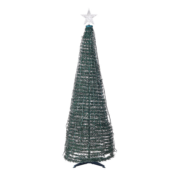 BELIANI - Décoration de Noël au sol LED intelligente avec l'application SAARLOQ Arbre de Noël 160 cm Vert - large