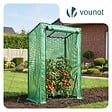 VOUNOT - Serre de jardin Serre tomates avec grande porte enroulable bache PE renforcee 135g/m2 100x50x150cm Vert - vignette