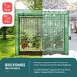VOUNOT - Serre de jardin Serre tomates avec porte et fenetres moustiquaire bache PE renforcee 135g/m2 200x77x170cm Vert - vignette