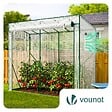 VOUNOT - Serre de jardin Serre tomates avec porte et fenetres moustiquaire bache PE renforcee 135g/m2 200x77x170cm Blanc - vignette