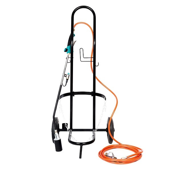 INTEC - Desherbeur thermique Tuyau 5m Bruleur 50 mm Détendeur Propane Chariot à roues Allumage piezo INTEC - large