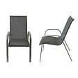 HAPPY GARDEN - Lot de 4 chaises MARBELLA en textilène gris - aluminium gris - vignette
