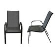 HAPPY GARDEN - Lot de 8 chaises MARBELLA en textilène gris - aluminium gris anthracite - vignette