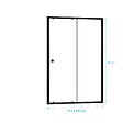 AURLANE - Porte de douche coulissante Noir 120x185cm - Extensible de 112.5 à 126.5 cm - BLACK SLIDE 120 - vignette