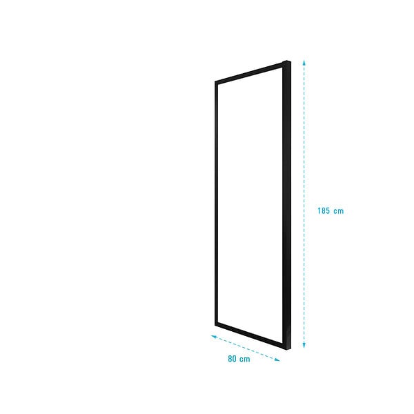 AURLANE - Paroi Retour porte de douche Noir 80x185cm - BLACK SLIDE - large