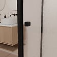 AURLANE - Paroi Retour porte de douche Noir 80x185cm - BLACK SLIDE - vignette