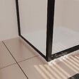 AURLANE - Paroi Retour porte de douche Noir 90x185cm - BLACK SLIDE - vignette