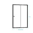 AURLANE - Porte de douche Coulissante Noir 100x185cm - Extensible de 98.5 à 112.5cm - BLACK SLIDE 100 - vignette