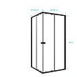 AURLANE - Ensemble portes de douche coulissantes extensibles Noir 80/90x185cm - BLACK SLIDE 80-90 - vignette