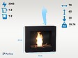PURLINE - Cheminée à l'éthanol en noir avec des bûches décoratives - vignette
