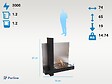 PURLINE - Cheminée à l'éthanol en verre et acier inox noir - vignette