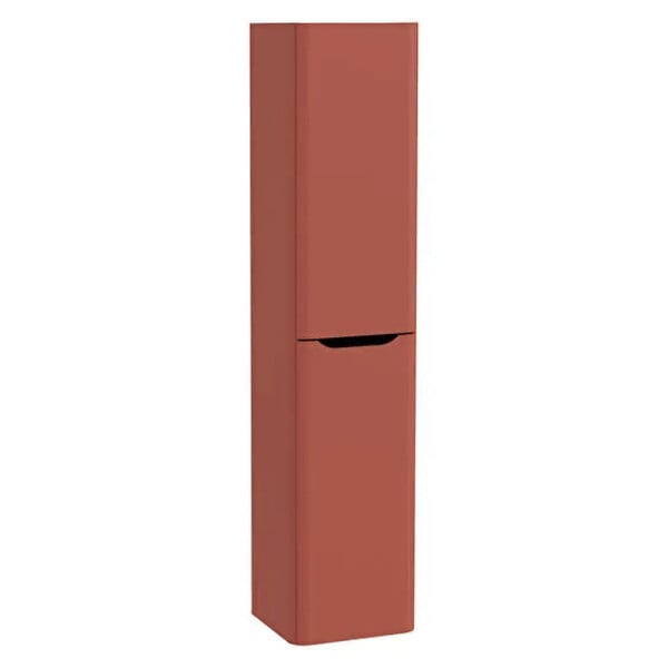 VITRA - Meuble vasque suspendu VitrA Sento Round 80cm Terracotta mat + Colonne version droite - large
