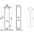 VITRA - Meuble vasque suspendu VitrA Sento Round 120cm Vert mat + Colonne version droite - vignette
