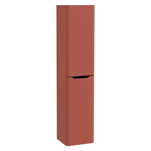 VITRA - Meuble vasque suspendu VitrA Sento Round 80cm Terracotta mat + Colonne version gauche - large