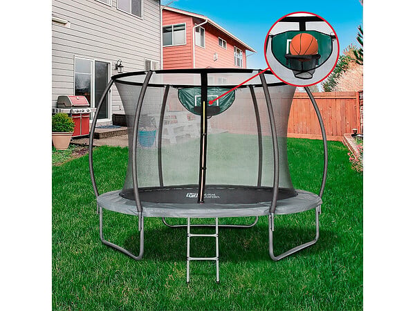 HABITAT ET JARDIN - Trampoline prestige "jumper" 3,65 m et panier basket - large