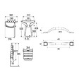 PELLET - Pack avec siège de douche PMR escamotable blanc brillant + 2 barres d'appui 42,5 cm - vignette