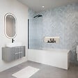 VILLEROY ET BOCH - Baignoire droite Architectura acrylique 160 x 70 cm  + Pare bain gauche AURYS Raywall Noir mat - vignette