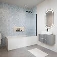 VILLEROY ET BOCH - Baignoire droite  Collaro 170 x 75cm Blanc mat  vidage et trop plein blanc mat + Pare bain droite AURYS Raywall - vignette