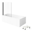 VILLEROY ET BOCH - Baignoire droite avec pieds 170 x 75 cm O.Novo Blanc + Pare Bain gauche AURYS Raywall noir mat - vignette