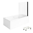 VILLEROY ET BOCH - Baignoire droite Architectura avec pieds 170 x 70 cm Blanc + Pare bain droite AURYS Raywall Noir mat - vignette