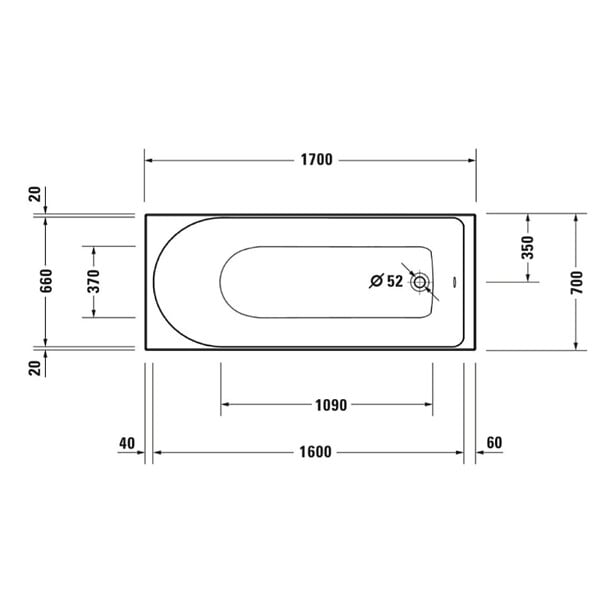 DURAVIT - Baignoire droite 170 X 70 D-Neo + Pare bain AURYS Raywall noir mat version gauche - large